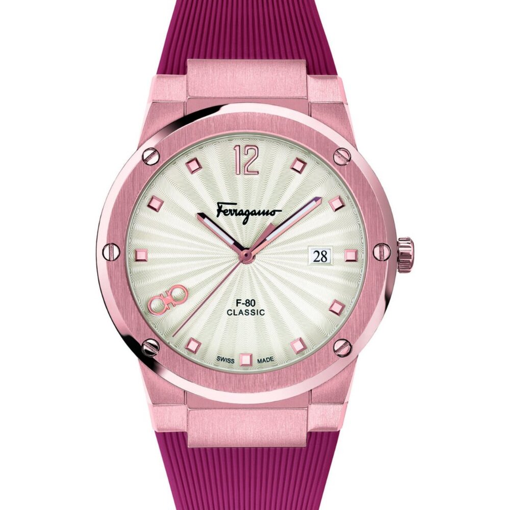 Ferragamo Womens Rose Gold Watch New
